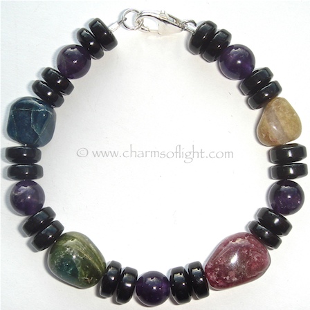 Tourmaline & Amethyst Bracelet